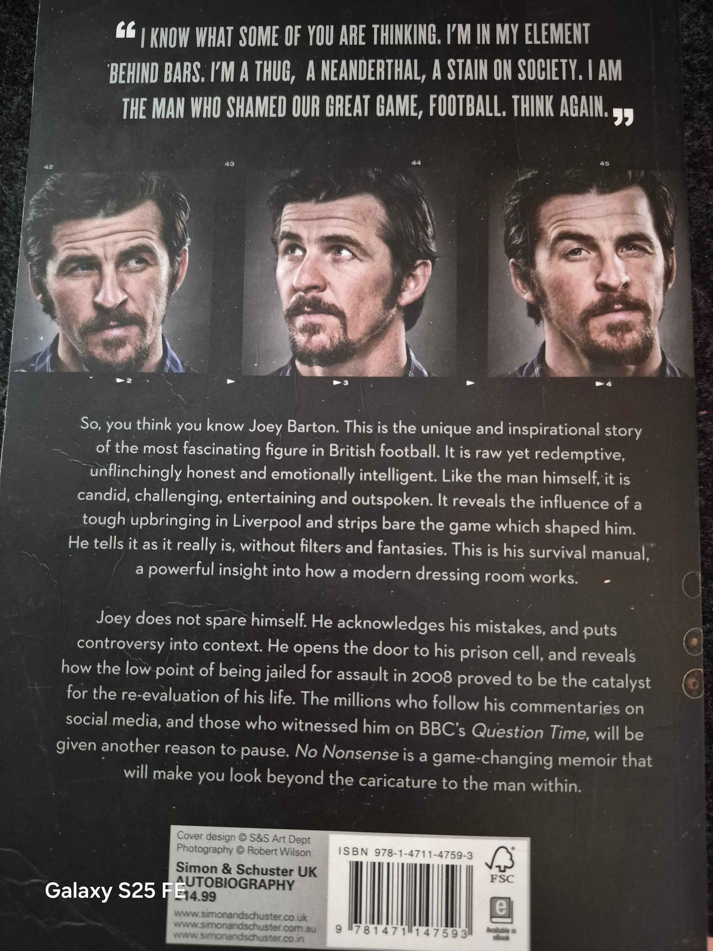 No Nonsense: The Autobiography — Joey Barton