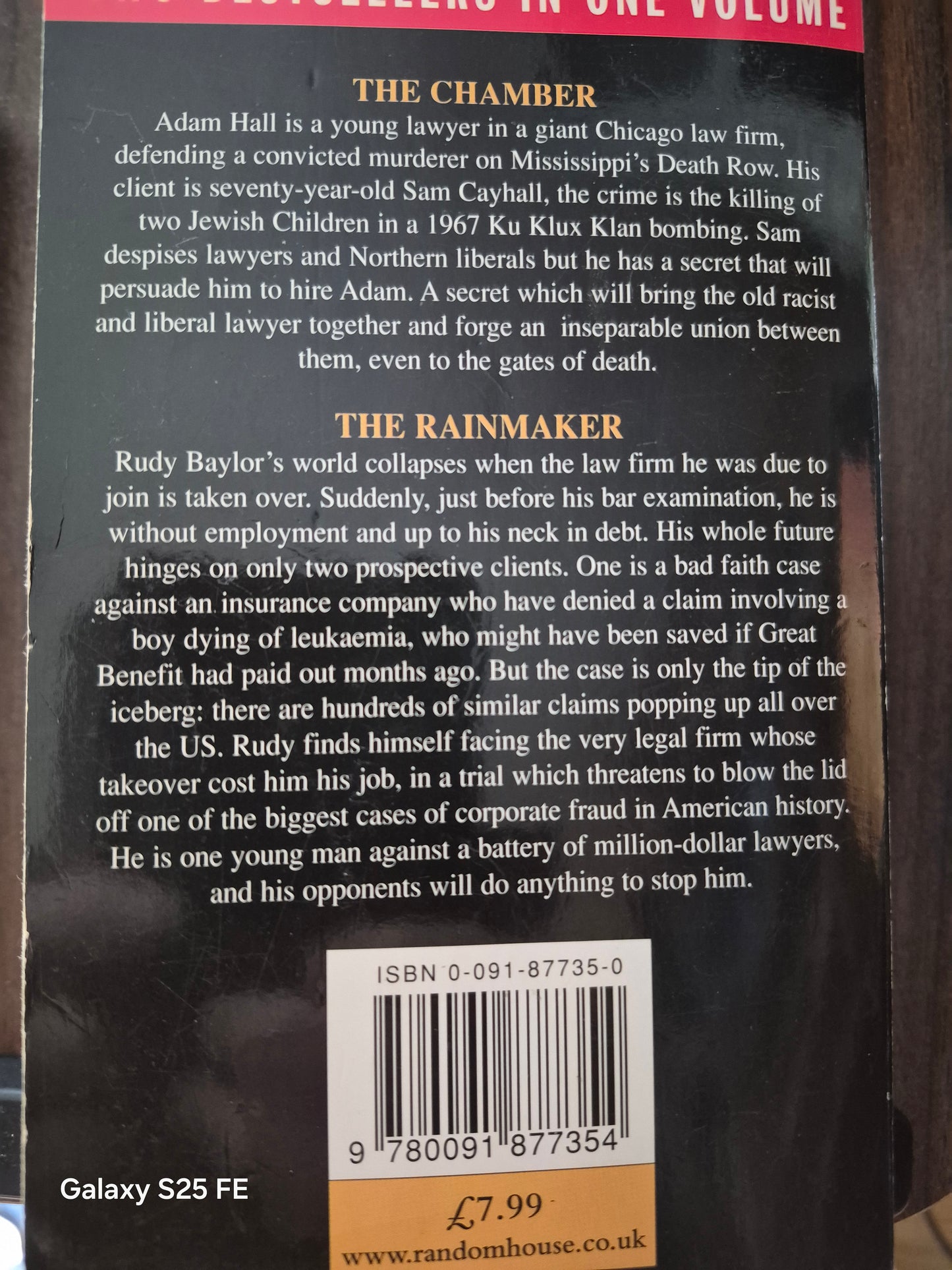 The Chamber & The Rainmaker – John Grisham
