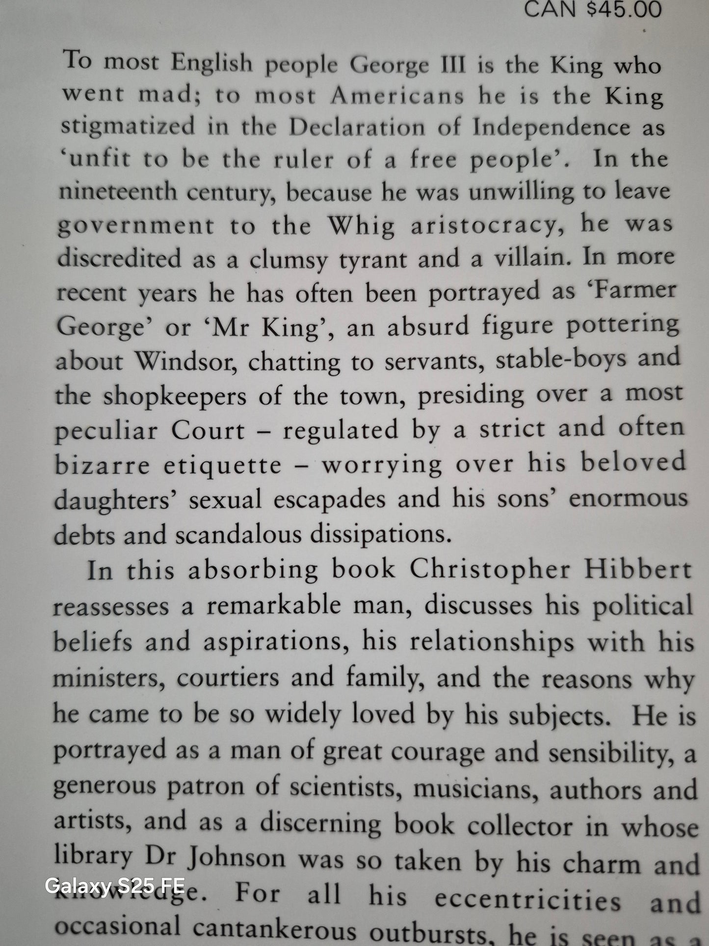 George III by Christopher Hibbert