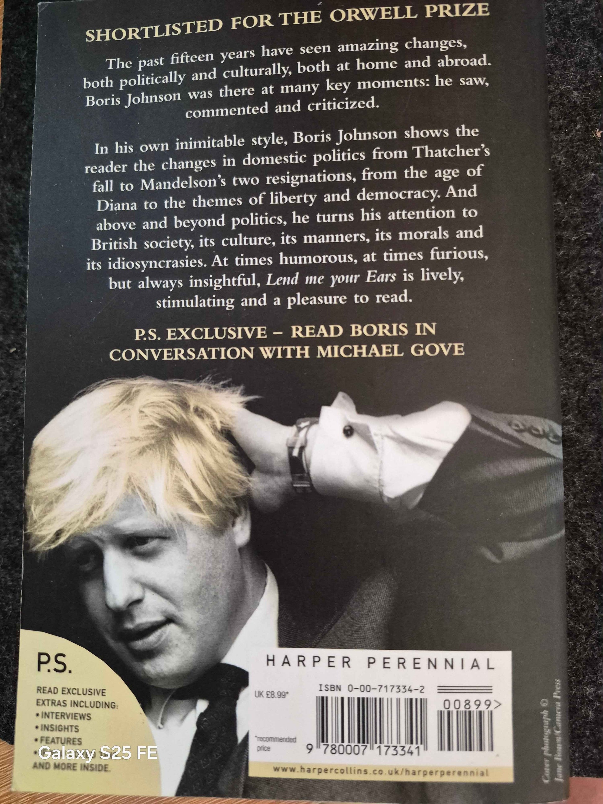 Boris Johnson "Lend me your ears"